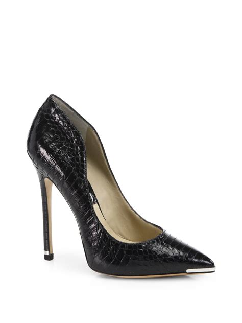 michael kors black snake pumps 8.5|michael kors black pumps: Women's Heels & Pumps .